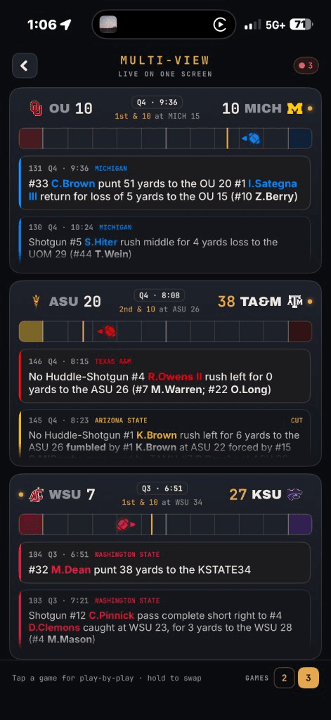 Live · Multi-View